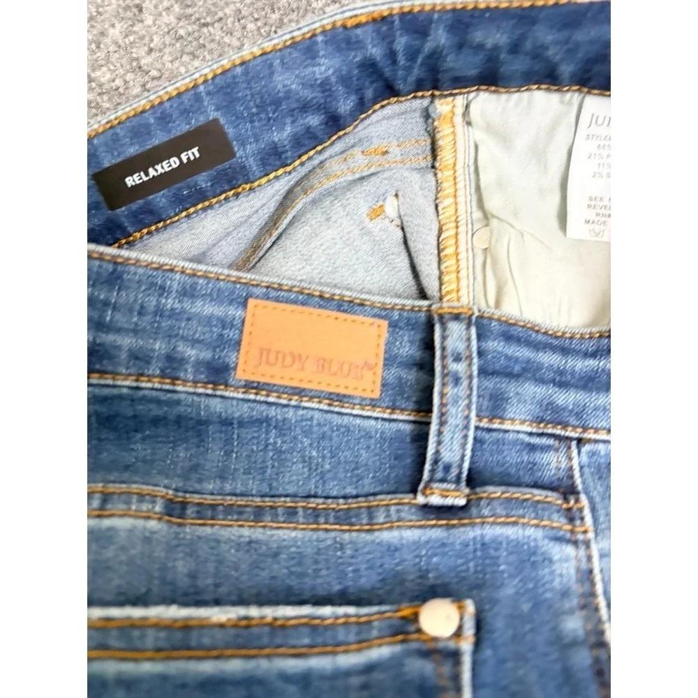 Judy Blue Relaxed Fit Jeans Womens Medium Wash Tapered Denim JB821103-JS Size 29